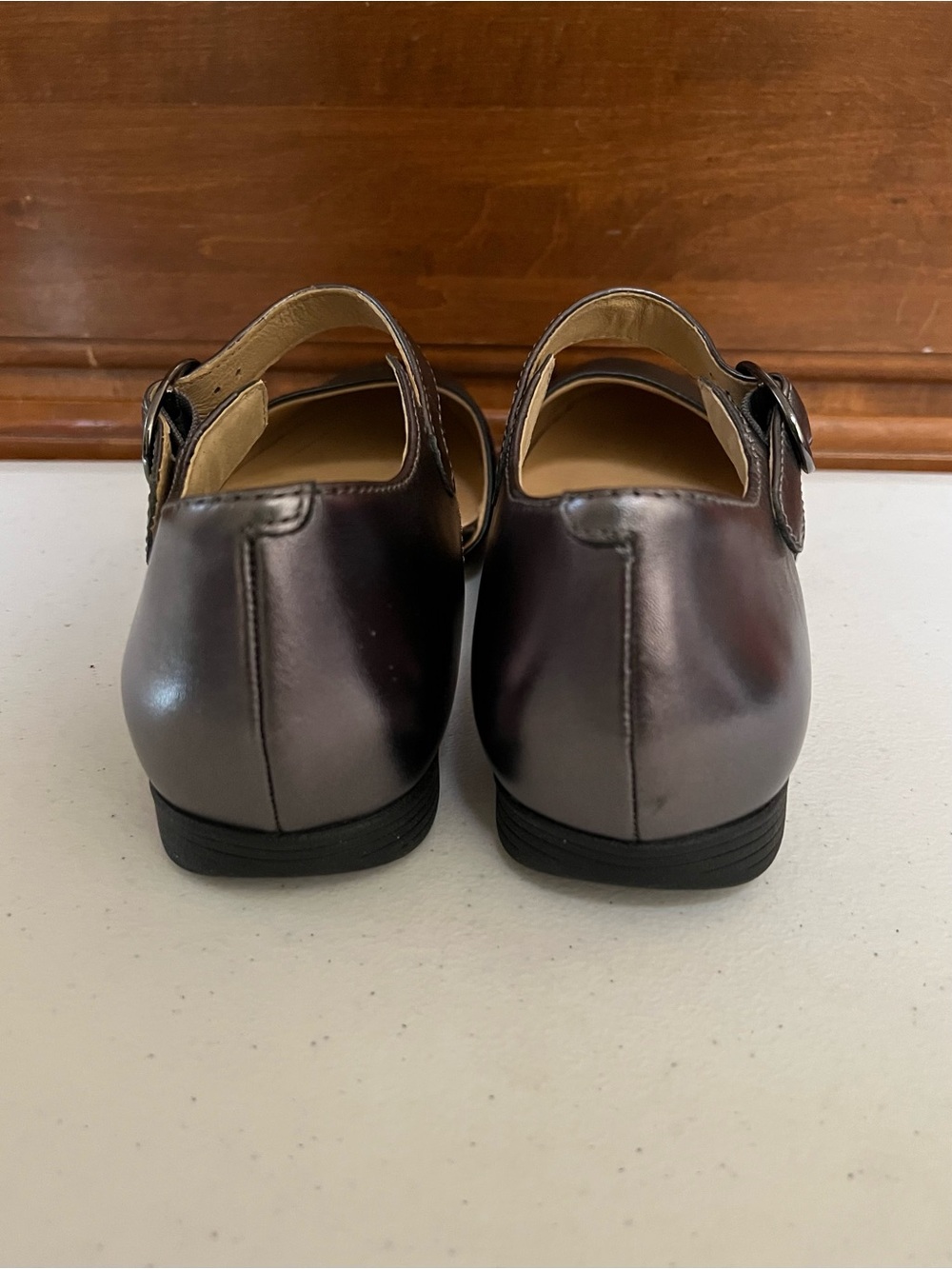 Dansko Liv Mary Jane Flats | Metallic Nappa | Black/Pewter - Picture 4 of 11